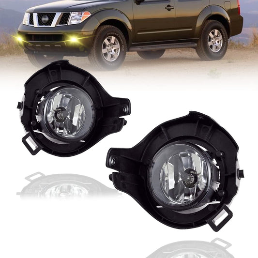 Fog Lights for 2005-2009 Nissan Frontier/ 2005-2012 Nissan Pathfinder, 1 Pair Front Bumper Driving Fog Lamps(12V 55W H11 Bulbs)